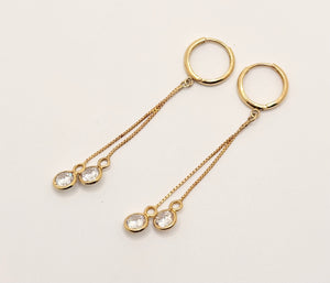 14 kt solid gold earrings