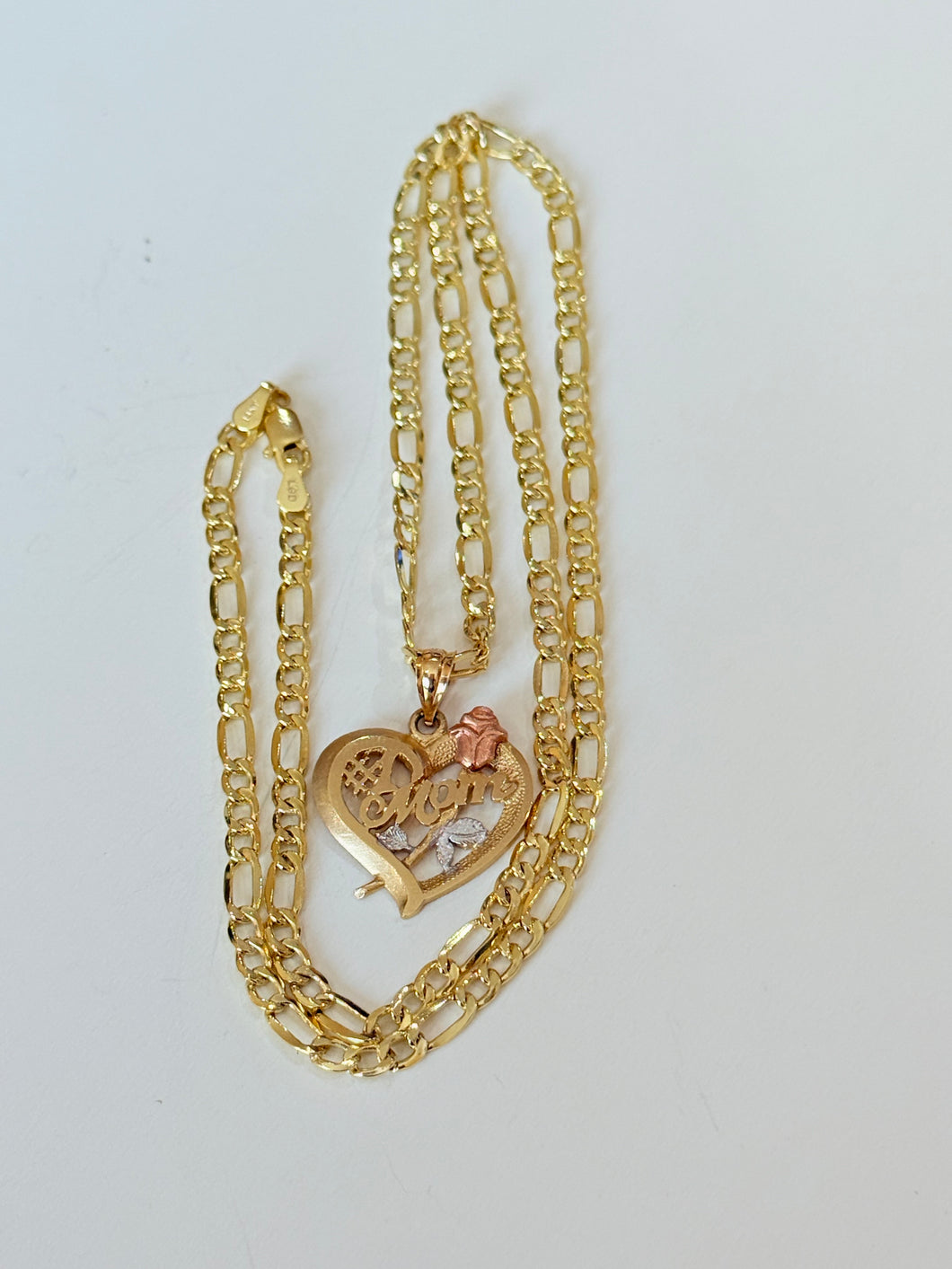 Cadena 14 kt con medalla de mom #1
