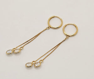 14 kt solid gold earrings