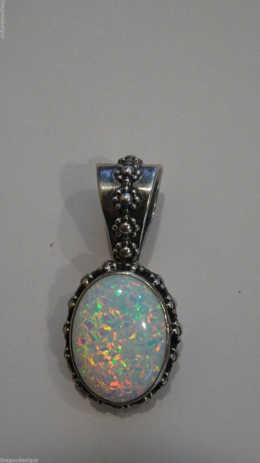 ANN CURLEY OPAL STERLING PENDANT OCTOBER BIRTHSTONE OPAL CABOCHON