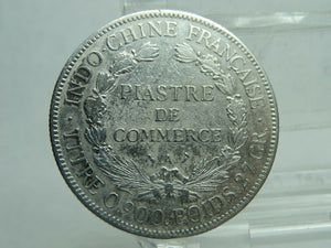 1913 PIASTRE DE COMMERCE A INDO-CHINE FRANCE EARRE SILVER COIN