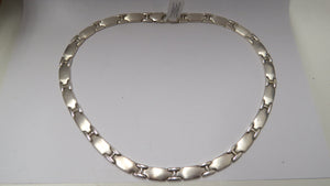 16.50" inches necklace, choker sterling silver vintage piece