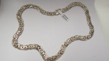 20" Inches sterling Silver necklace flatted interlaced links made in turkey
