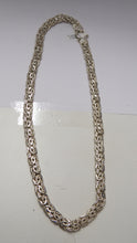 20" Inches sterling Silver necklace flatted interlaced links made in turkey