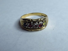 10Kt GOLD MULTI-COLOR STONES RING SIZE 10.5 NICE PRE-OWNED WOMEN RUBIES SAPPHIRE