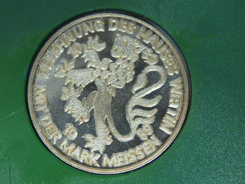 1089 - 1989 germany DRESDNER CASTLE mit der mark meissen dresdner schloss SILVER